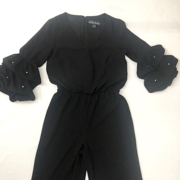 Badgley Mischka Bubble Long Sleeve Jumpsuit Sz M - Picture 4 of 16